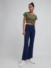 Load image into Gallery viewer, Zudio Khaki V-Neck Basic T-shirt