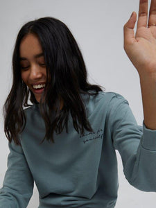 Zudio Sage Text Printed Sweatshirt