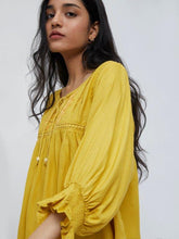 Load image into Gallery viewer, Zudio Mustard Embroidered Blouse