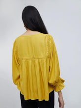 Load image into Gallery viewer, Zudio Mustard Embroidered Blouse