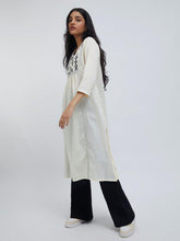Load image into Gallery viewer, Zudio Off-White Embroidered A-Line Kurta