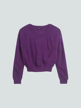 Load image into Gallery viewer, Zudio Purple Ribbed Texture Knitted Top